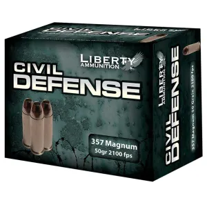 Liberty Ammunition Civil Defense .357 Magnum Ammo 50gr HP 20 Rounds