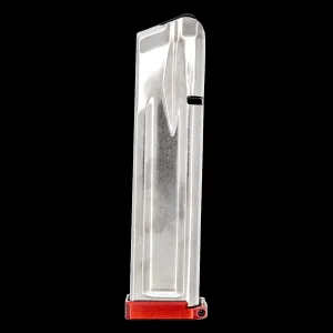 Atlas Gunworks 2011 Slidelock Stainless Steel 9mm Luger 10-Round 140mm Magazine - Red
