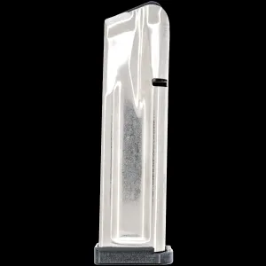 Atlas Gunworks 2011 Unbranded Stainless Steel Slidelock 9mm Luger 18-Round 126mm Magazine w/ TTI Basepad