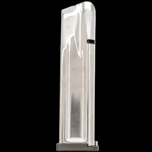 Atlas Gunworks 2011 Competition Stainless Steel 9mm Luger 23-Round 140mm Magazine w/ 3mm Base Pad - Gray