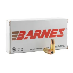 Barnes Defense 9mm Luger Ammo 124gr Sierra JHP - 50