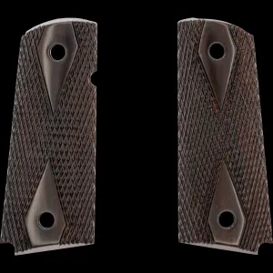 Kimber High Gloss Checkered Rosewood Grips for Compact 1911 Pistols