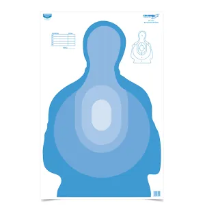 BIRCHWOOD CASEY Eze-Scorer 23x35in Transitional Blue Targets, 100-Pack (37024)