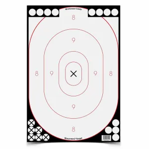 BIRCHWOOD CASEY Shoot-N-C 12x18in 5 White/Black Silhouette Targets, 90 Pasters (34615)