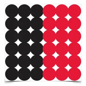 BIRCHWOOD CASEY Dirty Bird 1in Adhesive Red/Black Repair Pasters (34118)