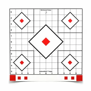 BIRCHWOOD CASEY Stick-A-Bull 12in Adhesive Sight-In 5 Targets, 55 Pasters (33922)