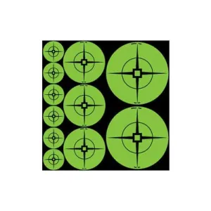 BIRCHWOOD CASEY Target Spots Assorted Size Green Targets (33938)