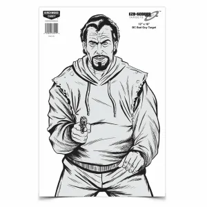 BIRCHWOOD CASEY Eze-Scorer 12x18in BC Bad Guy 10 Targets (37205)