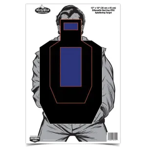 BIRCHWOOD CASEY Dirty Bird 12x18in Bad Guy IPSC Silhouette Targets, 100-Pack (35721)
