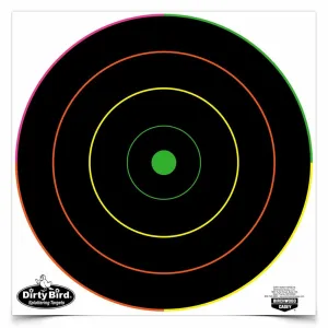 BIRCHWOOD CASEY Dirty Bird 12in Multi-Color Bull's-Eye Target, 100-Pack (35870)