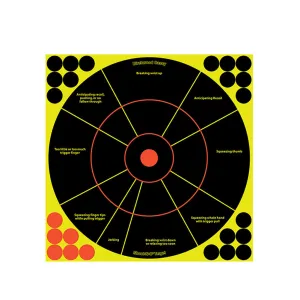 BIRCHWOOD CASEY Shoot-N-C 12in Handgun Trainer Targets, 50-Pack (34075)
