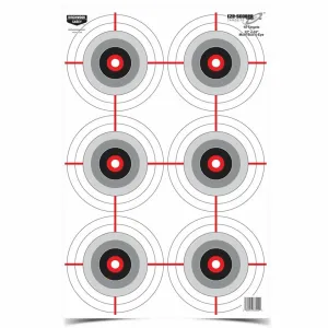 BIRCHWOOD CASEY Eze-Scorer 12x18in Multiple Bull's-Eye Target, 100-Pack (37063)