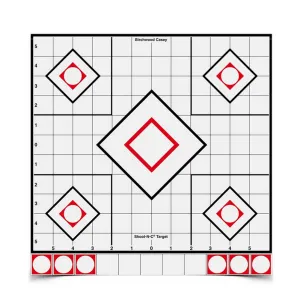 BIRCHWOOD CASEY Shoot-N-C 12in White/Black Sight-In Targets, 5-Pack (34219)