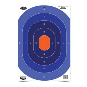 BIRCHWOOD CASEY Dirty Bird 16.5x24in Blue/Orange Oval Silhouette Targets, 3-Pack (35763)