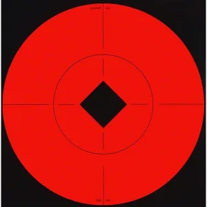 BIRCHWOOD CASEY 8in Fluorescent Red Target Spots, 8-Pack (33916)
