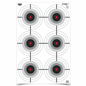 BIRCHWOOD CASEY Eze-Scorer 23x35in Multiple Bull's-Eye Target, 5-Pack (37037)