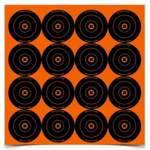 BIRCHWOOD CASEY Big Burst 3in Bull's-Eye Target, 16 per Page/3 Pages (36348)