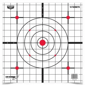 BIRCHWOOD CASEY Eze-Scorer 12in Sight-In Paper Target, 13-Pack (37213)