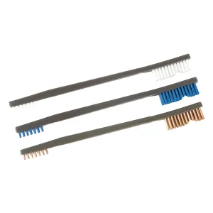 OTIS TECHNOLOGY All Purpose Nylon/Blue Nylon/Bronze Brushes, 3-Pack (316-3-NBBZ)