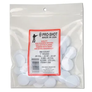 PRO-SHOT PRODUCTS 22-270 Cal 1in Round 300 Count Patches (1-300)
