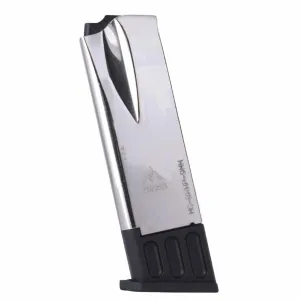 MECGAR 9mm 10rd Nickel Magazine For Browning Hi-Power (MGBRHP10N)