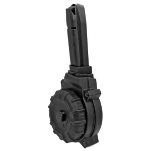 ProMag Magazine, 9MM, 50 Round Drum, Fits Browning Hi-Power, Polymer, Black DRM-A56