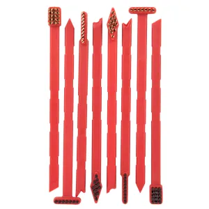 Real Avid Smart Brushes, Brush Set, 8 Super Scrubber Gun Brushes w/Integrated Scrapers AVSB01