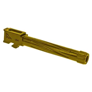 RIVAL ARMS Precision Gold PVD Threaded Drop-In Barrel for Glock 17 Gen 5 (RA20G104E)
