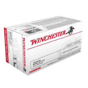 WINCHESTER USA .223 Rem 45Gr JHP 40rd Box Rifle Ammo (USA2232)