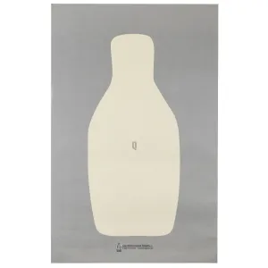 Action Target Q-T, FBI/DEA, Center Mass Q Target, Gray/Ivory, 22.5"x34.5", 100 Per Box Q-T-100
