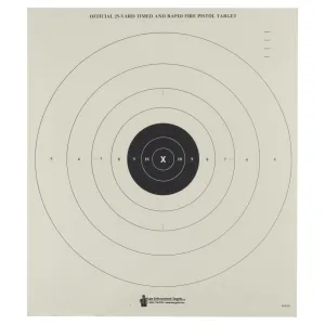 Action Target B-8 Timed And Rapid Fire Target, Black Bull's-Eye, 21"x24", 100 Per Box B-8-100