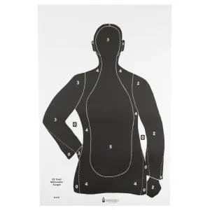 Action Target B-21E, Black Cardstock Target, 23"x35", 100 Per Box B-21EBLACK-100