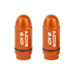 A-Zoom Strikercaps, Snap Caps, Orange, 45 ACP, 2/Pk 17104