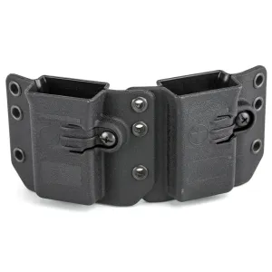 Raven Concealment Systems Copia Double Magazine Carrier, Short Profile, Ambidextrous, Black Finish, Fits Double Stack 9/40 Magazines DS94UDMCBKMD-150