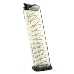 Elite Tactical Systems Group Magazine, 9MM, 12 Rounds, Fits Glock 43, Polymer, Smoke GLK-43-12