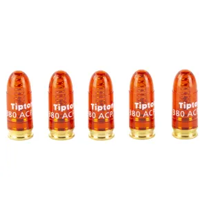 Tipton Snap Caps, Translucent Red, 380ACP, 5-Pack 337377