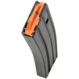 DURAMAG Magazine, 223 Remington/556NATO, 30 Rounds, Fits AR Rifles, Orange Anti-Tilt AGF Follower, Stainless Steel, Black 3023041178CPD