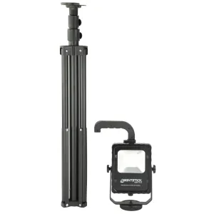 Nightstick NSR-1514C, Rechargeable LED Scene Light Kit, 1,000 Lumens, Black, 4 Hours of Runtime, IP-67 Dustproof/Waterproof, 3.5 Hours of Charge Time NSR-1514C