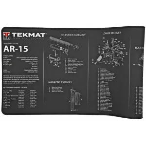 TekMat AR-15 Ultra Ultra Premium Gun Cleaning Mat, Includes Small Microfiber TekTowel, Packed In Tube TEK-R44-AR15