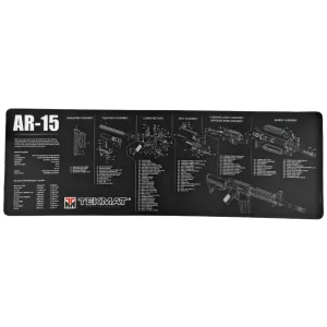 TekMat AR-15 Rifle Mat, 12"x36", Black, Includes Small Microfiber TekTowel, Packed In Tube TEK-R36-AR15
