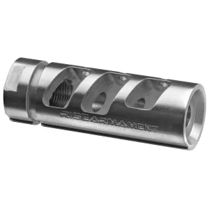 Rise Armament Compensator, .223/5.56, Silver Finish, 1/2X28 RA-701-223-SLVR