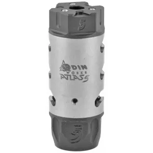 Odin Works Atlas 5, Muzzle Brake, 223REM/556NATO, 1/2-28 Threaded, Stainless Steel MB-ATLAS-5