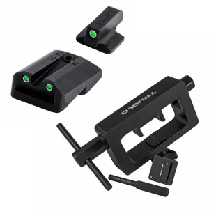 TRUGLO Brite-Site Tritium Green Handgun Sight for Glock 17-39 with Glock Sight Installation Kit (TG231G1+TG970GR)