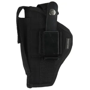Bulldog Cases Fusion Belt Holster, Fits Medium/Large Frame Auto With 5" Barrel, Ambidextrous, Black FSN-19