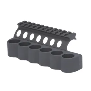 Mesa Tactical 6-Shell Side Saddle, 12 Gauge, Fits Benelli M2, On-gun shotshell carriers, Black Finish 91220