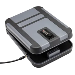 SnapSafe TrekLite Lock Box, X-Large, 10" x 7" x 2", Black and Gray Finish, TSA Combination Lock, Cable Included 75241