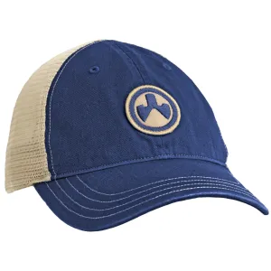 Magpul Industries Icon Patch Garment Washed Trucker Hat, Navy/Khaki, One Size Fits Most MAG1105-412