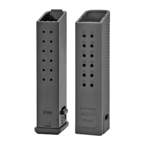 KRISS USA, Inc Magazine Extension, 10MM, +18 Rounds, Black, Fits Kriss VECTOR, 3 Pack KVA-MX2K10BL01