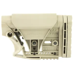 Luth-AR MBA-3 Carbine Stock, Fits AR-15 & AR-10 Commercial and Mil-Spec Buffer Tubes, Flat Dark Earth, Adjustable Cheek Piece and Length of Pull MBA-3F
