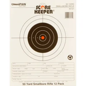 CHAMPION TARGETS Scorekeeper, 50 Yd. Small Bore Notebook O/B 12 Pk, Card (45721)
